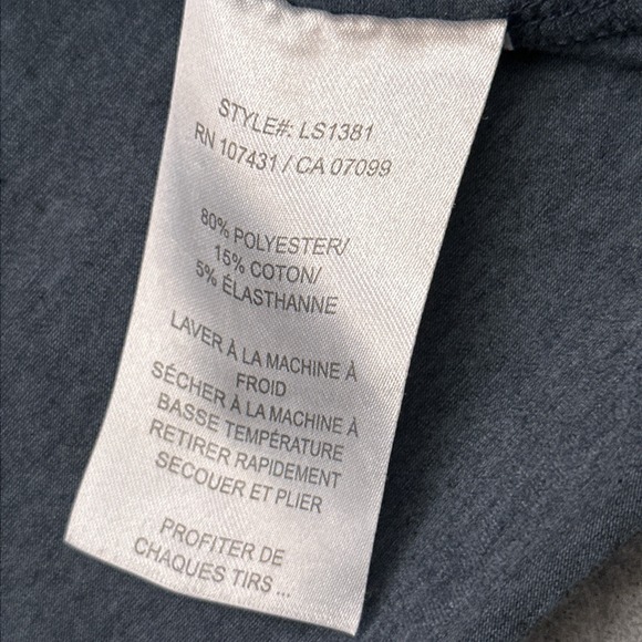 Linksoul Delray Polo Shirt Men Medium Blue Stretch Performance Golf Short Sleeve - Picture 4 of 8